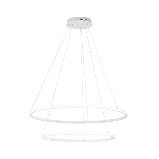 LED függő lámpa Axis, Ø 80/60 cm, fehér, fém, CCT Expressz kézbesítés