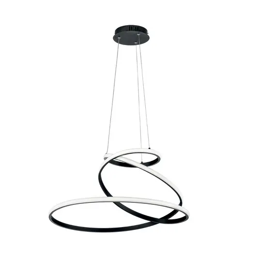 Expressz szállítás LED lógó lámpa COASTER, fekete, Ø 60 cm, fém, CCT