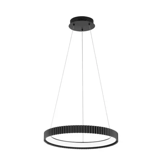 Niike LED függő lámpa, fekete, Ø 50 cm, fém, CCT Nézd meg most
