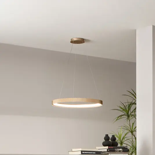 Niike LED függő lámpa, arany színű, Ø 50 cm, fém, CCT Rendeld meg most