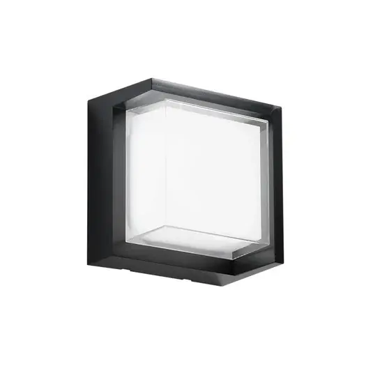 Kedvezmény BLOCK LED kültéri falilámpa, fekete, 16 cm műanyag, CCT