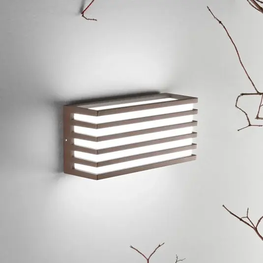 LED kültéri falilámpa Dukrot, bronz színű, szélesség 22 cm, fém Szezonális akció
