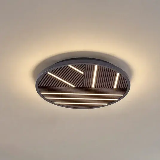 Lucande LED mennyezeti lámpa Orven, fa, Ø 50 cm, dimmelhető Bestseller