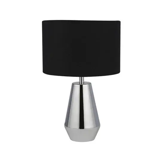 Vásárlói kedvenc Laynie asztali világítás, szürke/fekete, fém/textil, 24 cm, E14
