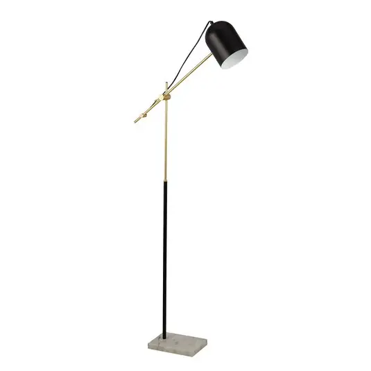 Zaliha álló világítás, fekete/arany, fém, 120 cm, E27 Különleges ajánlat