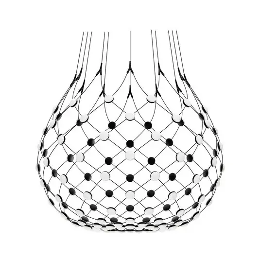 Luceplan Mesh vezeték nélküli lógó lámpa, Ø 100 cm, 5 m, Bluetooth Akciós ár