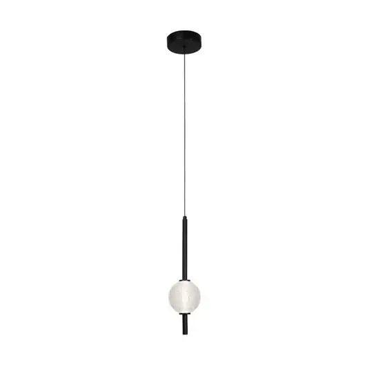 LED lógó lámpa Abeona, Ø 10 cm, fekete/átlátszó, fém/üveg Ne maradj le