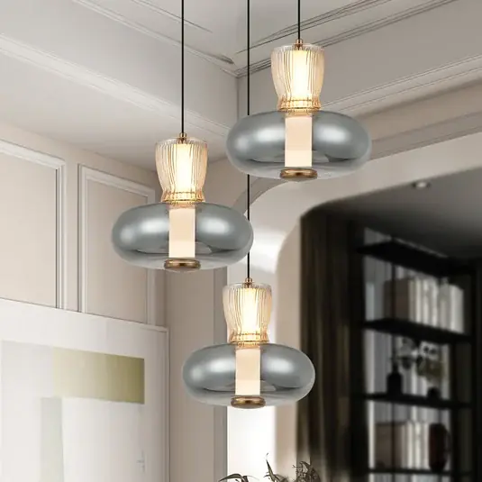 Ajánlat LED lógó lámpa Sire, Ø 42 cm füst/bronz fém/üveg 3 izzós.