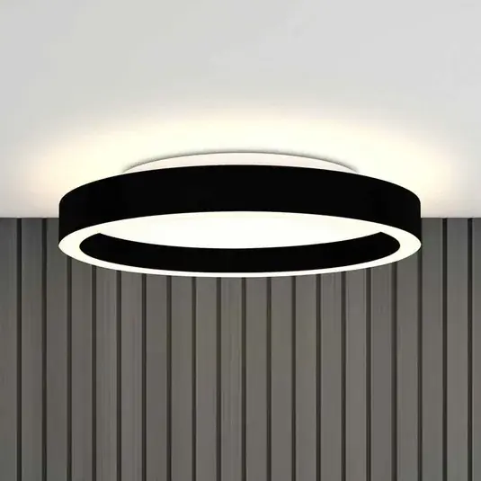 Rendeld meg most LED mennyezeti lámpa Ringlux, fekete, Ø 40 cm, fém, 2700 K