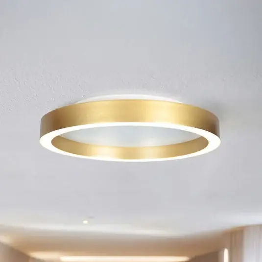 Kedvezmény LED mennyezeti lámpa Ringlux arany színű, Ø 40 cm, fém, 2700 K