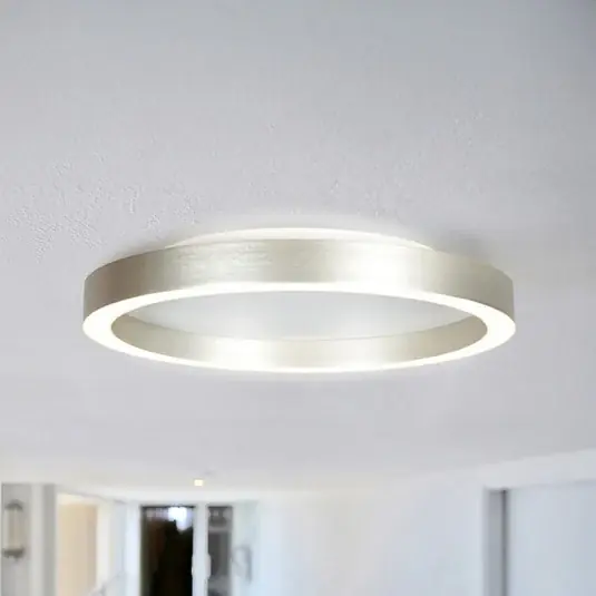 Csak ma LED mennyezeti lámpa Ringlux, acélszürke, Ø 40 cm, fém, 2700 K
