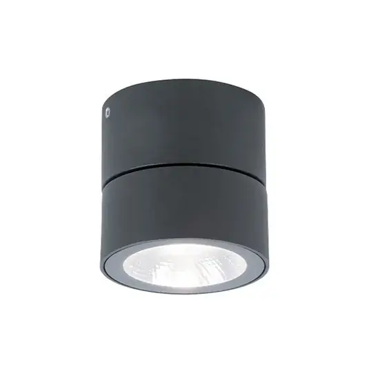 LED kültéri mennyezeti spotlámpa Andria, sötét szürke, Ø 9 cm, fém Szuper akció