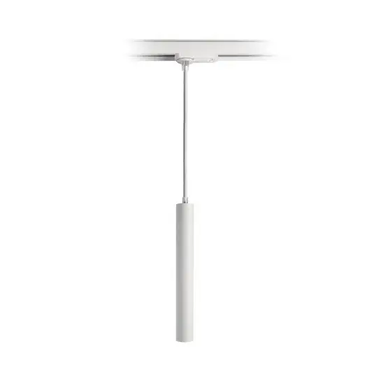 Népszerű LED-függesztett lámpa Slim 1 fázisú sín, fehér, alumínium, 5 W, 2700 K