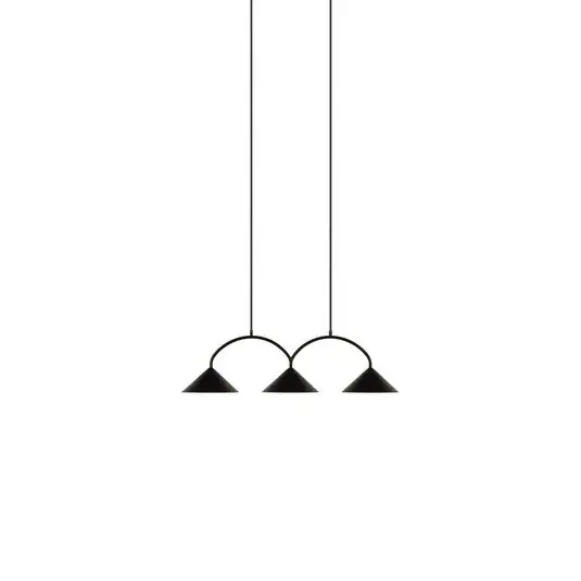 Outlet Globen Lighting lógó lámpa CURVE 3, fekete, 3 izzós, 95 cm