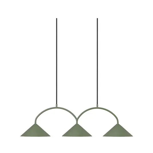 Gyors szállítás Globen Lighting lógó lámpa CURVE 3, zöld, 3 izzós, 95 cm
