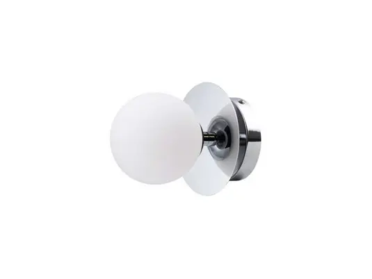 Globen Lighting ART DECO fali lámpa, króm/fehér Ø 16 cm IP44 Csak ma