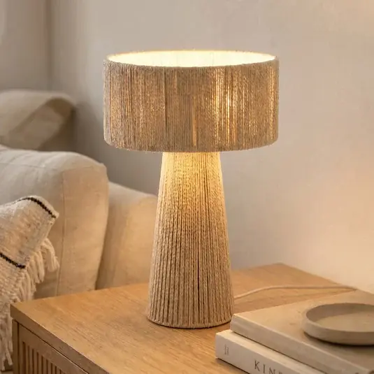 Gyors szállítás Lindby Anuva asztali világítás, magasság 42 cm, papír, bézs, E27