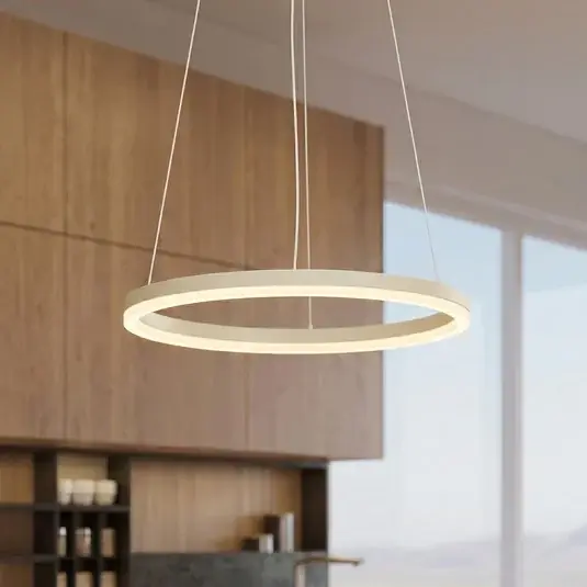 Alacsony ár Arcchio Albiona LED lógó világítás, bézs, 1 gyűrű, Ø 40 cm