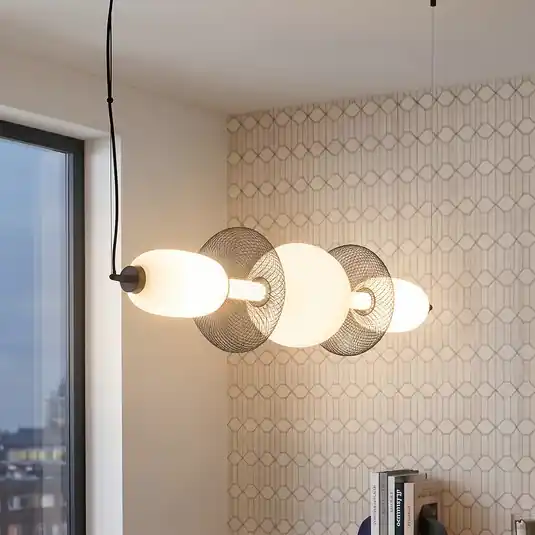LED lógó világítás Arame, fekete/fehér, üveg, hossza 93,5 cm Rendeld meg most