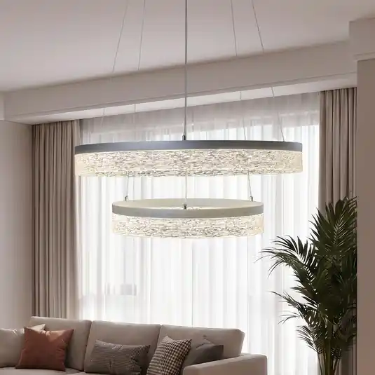 LED lógó világítás Gala, ezüst, fém, Ø 60 cm, 4000 K Olcsó