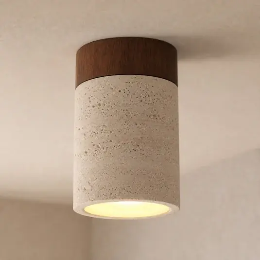 Gyors kiszállítás Lucande Carlotta mennyezeti világítás, átmérő 12 cm, bézs, beton, E27