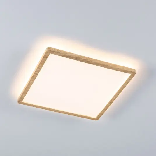 Ajánlat Paulmann Atria Shine LED panel, 29 cm, fa, IP44, 3000 K, be-/kikapcsoló