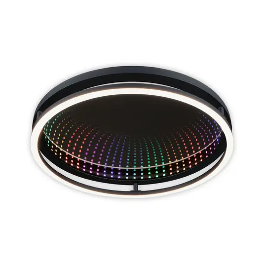 Paulmann Spaceglow One LED mennyezeti lámpa, fekete, Ø39 cm, RGBW Biztonságos vásárlás