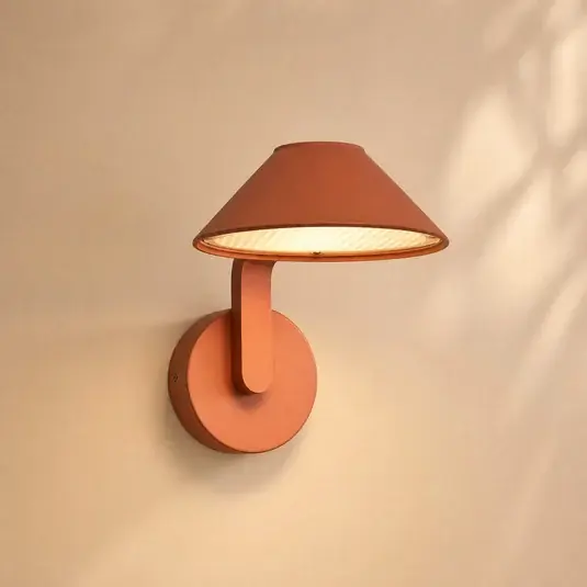 Lindby Capelo LED kültéri falilámpa, agyagszínű, Ø 20 cm, IP65 Akció