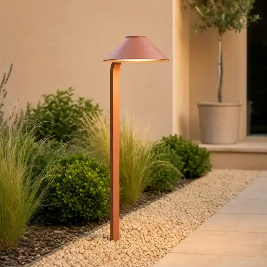 Árengedmény Lindby Capelo LED földi tüskés lámpa, agyagszínű, 78 cm, IP65