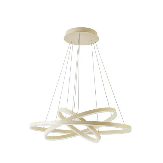 Újdonság Arcchio Albiona LED lógó világítás, bézs, 3 gyűrű, Ø 80 cm