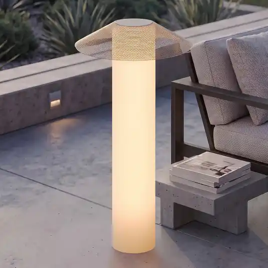 Olcsó Lucande ZAMIRAS LED teraszlámpa, 110 cm, ezüst, IP65