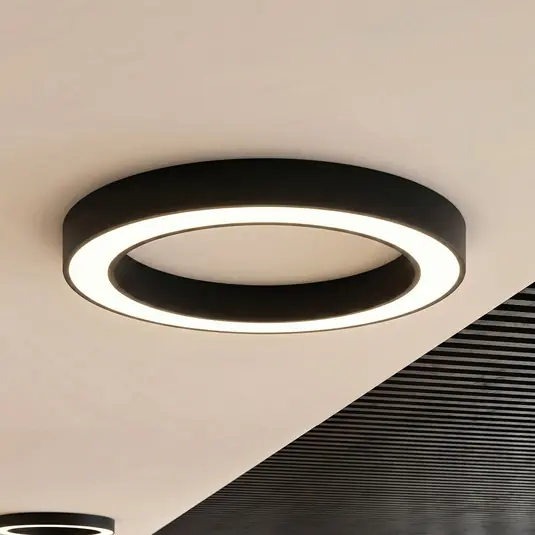 Ne maradj le Arcchio Sharelyn LED mennyezeti világítás, 80 cm átmérőjű, fekete, dimmelhető