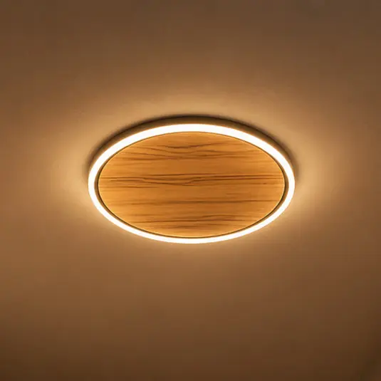 Alacsony ár Havana S LED mennyezeti világítás, tölgyfa/fém, Ø 38 cm
