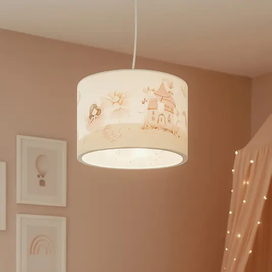 Akciós ár Lógó világítás „Tündérvilág” fehér/rózsaszín, átmérő 38 cm, műanyag