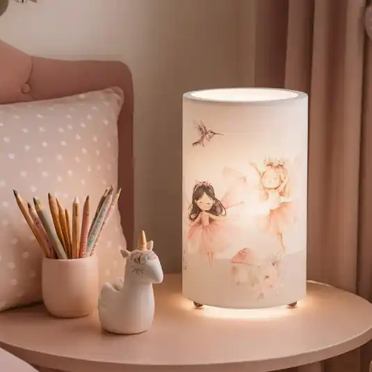 „Tündérvilág” LED asztali világítás, fehér/rózsaszín, magasság 25 cm Utolsó esély
