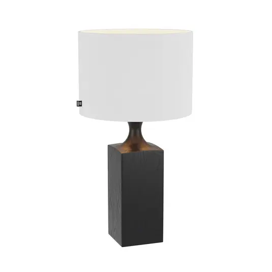 Rydens Woody asztali világítás, magasság 56 cm, fekete-fehér, fa Gyors kiszállítás