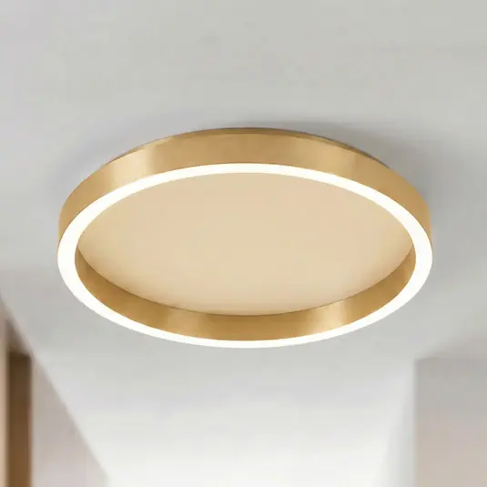 Expressz szállítás Lucande Rotundo LED mennyezeti világítás, 40 cm átmérőjű, sárgaréz, dimmelhető
