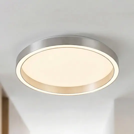 Vásárlói kedvenc Lucande Rotundo LED mennyezeti világítás, 40 cm átmérőjű, alumínium, dimmelhető