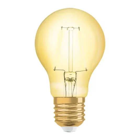 Vásárlói kedvenc OSRAM LED lámpa E27 2,5W 1906 ClassicA 2400K arany