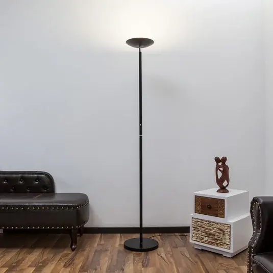 Lindby Malea LED álló lámpa, fekete, fém, dimmelhető, 180 cm Kihagyhatatlan ajánlat