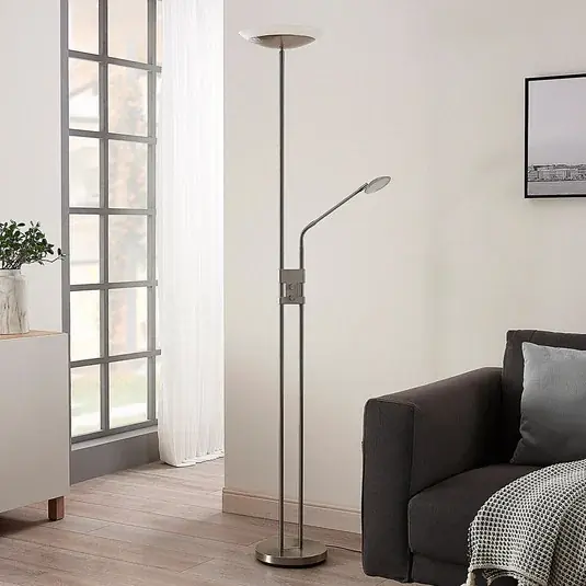 Bestseller Lindby LED álló lámpa Jonne, kerek, olvasókar, dimmelhető, 180 cm