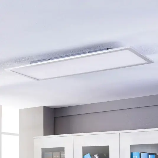 Lindby LED panel Livel, 4000K, 120cm x 30cm, ezüst, fém Nézd meg most