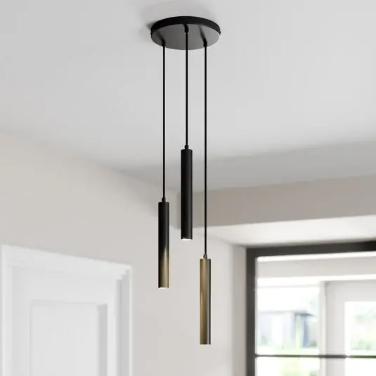 Arcchio LED-es függőlámpa Franka, 3 lámpás, Ø 24 cm, fekete Vedd meg most