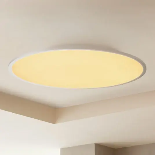 Prémium Lindby LED mennyezeti lámpa Narima, CCT, Ø 80 cm, ezüst