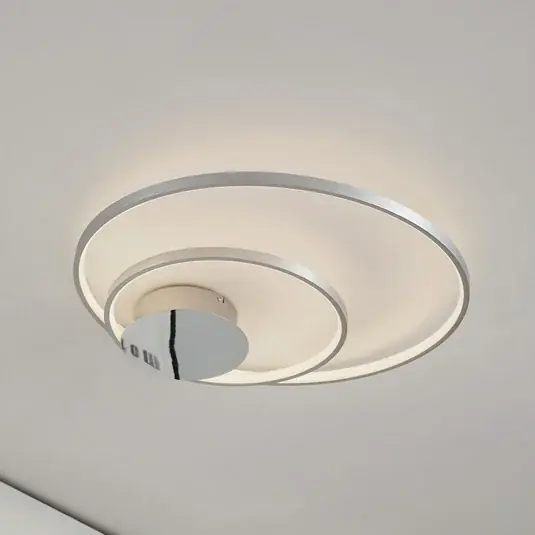 Vedd meg online Lindby Nerwin LED mennyezeti lámpa, 65 cm, kerek, alumínium/króm