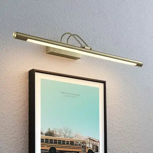 Mailine LED kép világítás kapcsolóval, sárgaréz Újdonság