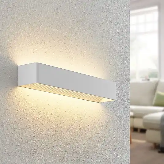 Azonnali szállítás Arcchio LED fali lámpa Karam, 53 cm, fehér, fém, fel/le