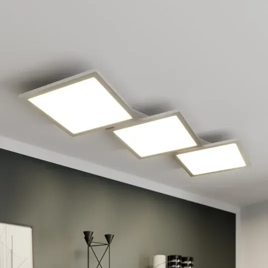 Csak ma Lucande LED mennyezeti lámpa Ilira, 3 lámpás, ezüst, CCT, dimmelhető