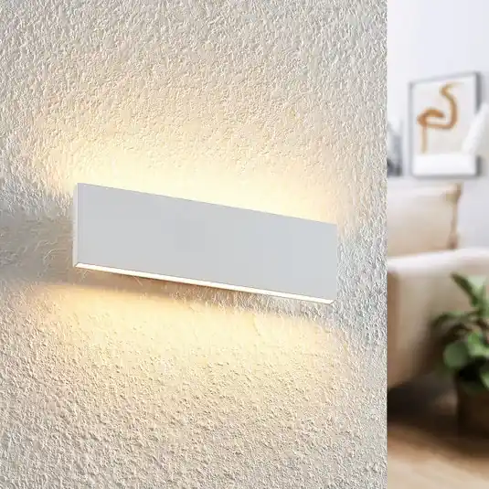 Lindby Ignazia LED fali lámpa, 28 cm, fehér, fém, fel/le, fel/le, le Legjobb ár