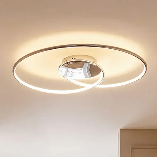 Kedvezményes ár Lindby LED mennyezeti lámpa Joline, Ø 74 cm, króm színű, fém